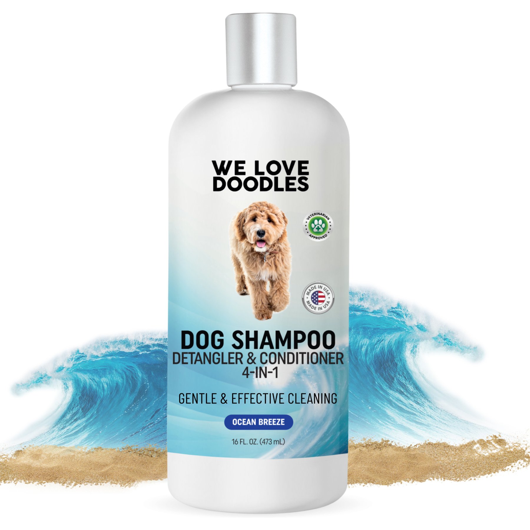 We Love Doodles 4-in-1 Detangler Ocean Breeze Scent Dog Shampoo, 16-fl oz bottle