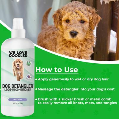 Show full view: We Love Doodles Dog Detangler Spray Lavender Scent, 16-fl oz bottle slide 4 of 10