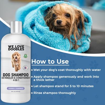 Show full view: We Love Doodles 4-in-1 Dog Shampoo Lavender Scent, 16-fl oz bottle slide 4 of 10