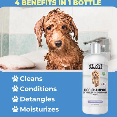 Show full view: We Love Doodles 4-in-1 Dog Shampoo Lavender Scent, 16-fl oz bottle slide 3 of 10