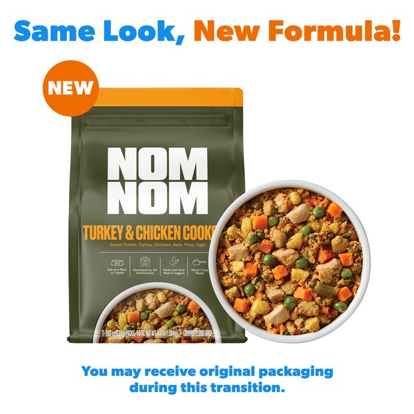 Nom Nom Freshly-Made Frozen Turkey & Chicken Cookout Dog Food