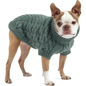GF Pet Chalet Dog Sweater, Sage, Small