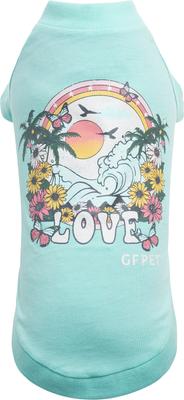 Show full view: GF Pet Graphic Dog T-Shirt, Aqua, X-Small slide 2 of 9