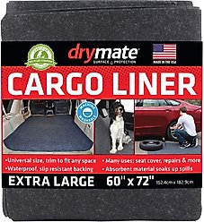 Drymate Waterproof Cargo Liner Dog Seat Cover, Charcoal, 60 x 72-in