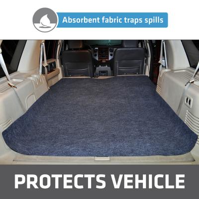 Show full view: Drymate Waterproof Cargo Liner Dog Seat Cover, Charcoal, 60 x 72-in slide 3 of 8