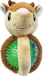 Happy Tails Ring Rascal Deer Dog Toy, Brown, 9-in