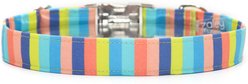 Zaley Designs Pacific Summer Stripe Cotton Dog Collar, Large: 15 to 25-in neck, 1-in wide slide 2 of 5
