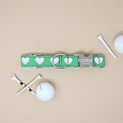 Zaley Designs Golf Hearts Cotton Dog Collar, Large: 15 to 25-in neck, 1-in wide slide 2 of 5