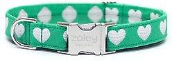 Zaley Designs Golf Hearts Cotton Dog Collar, Large: 15 to 25-in neck, 1-in wide