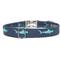 Show in main carousel: Zaley Designs Hammerhead Sharks Cotton Dog Collar, X-Small: 8 to 12-in neck, 5/8-in wide slide 2 of 4