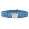 Show in main carousel: Zaley Designs Smiley Faces Cotton Dog Collar, Blue & Green, X-Small: 8 to 12-in neck, 5/8-in wide slide 1 of 3