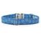 Show in main carousel: Zaley Designs Smiley Faces Cotton Dog Collar, Blue & Green, X-Small: 8 to 12-in neck, 5/8-in wide slide 2 of 3