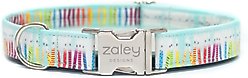 Zaley Designs Colorful Birthday Cotton Dog Collar, Large: 15 to 25-in neck, 1-in wide