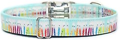 Zaley Designs Colorful Birthday Cotton Dog Collar, Medium: 13 to 20-in neck, 1-in wide slide 2 of 5