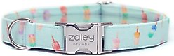 Zaley Designs Summer Popsicles Cotton Dog Collar, Medium: 13 to 20-in neck, 1-in wide