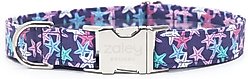 Zaley Designs Purple Starfish Cotton Dog Collar, Large: 15 to 25-in neck, 1-in wide