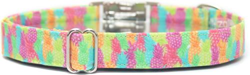Show full view: Zaley Designs Neon Pineapples Cotton Dog Collar, Large: 15 to 25-in neck, 1-in wide slide 2 of 6