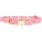 Show in main carousel: Zaley Designs Sharks Cotton Dog Collar, Pink & Gold, X-Small: 8 to 12-in neck, 5/8-in wide slide 1 of 2