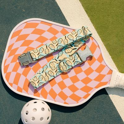 Show full view: Zaley Designs Pickle Ball Cotton Dog Collar, X-Small: 8 to 12-in neck, 5/8-in wide slide 3 of 4