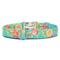 Show in main carousel: Zaley Designs Teal & Yellow Floral Cotton Dog Collar, Medium: 13 to 20-in neck, 1-in wide slide 2 of 5