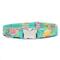 Show in main carousel: Zaley Designs Teal & Yellow Floral Cotton Dog Collar, Medium: 13 to 20-in neck, 1-in wide slide 1 of 5