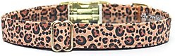Zaley Designs Paw Print Leopard Cotton Dog Collar, Large: 15 to 25-in neck, 1-in wide slide 2 of 4