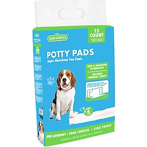 Duke-N-Boots Dog Pee Pads with Adhesive Backing, Medium, 15 count