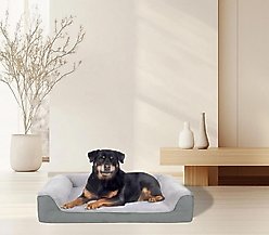 LFC PETS Waterproof Orthopedic Bolster Dog & Cat Bed with Removable Cover, Grey, X-Large slide 1 of 9