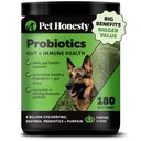Pet Honesty Probiotics Gut + Immune Health Pumpkin Flavored Soft Chews, Digestive Probiotic Supplement for Dogs, 180 count