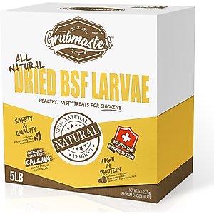 GRUBMASTER Dried Black Soldier Fly Larvae Bird Treat, 5-lb bag