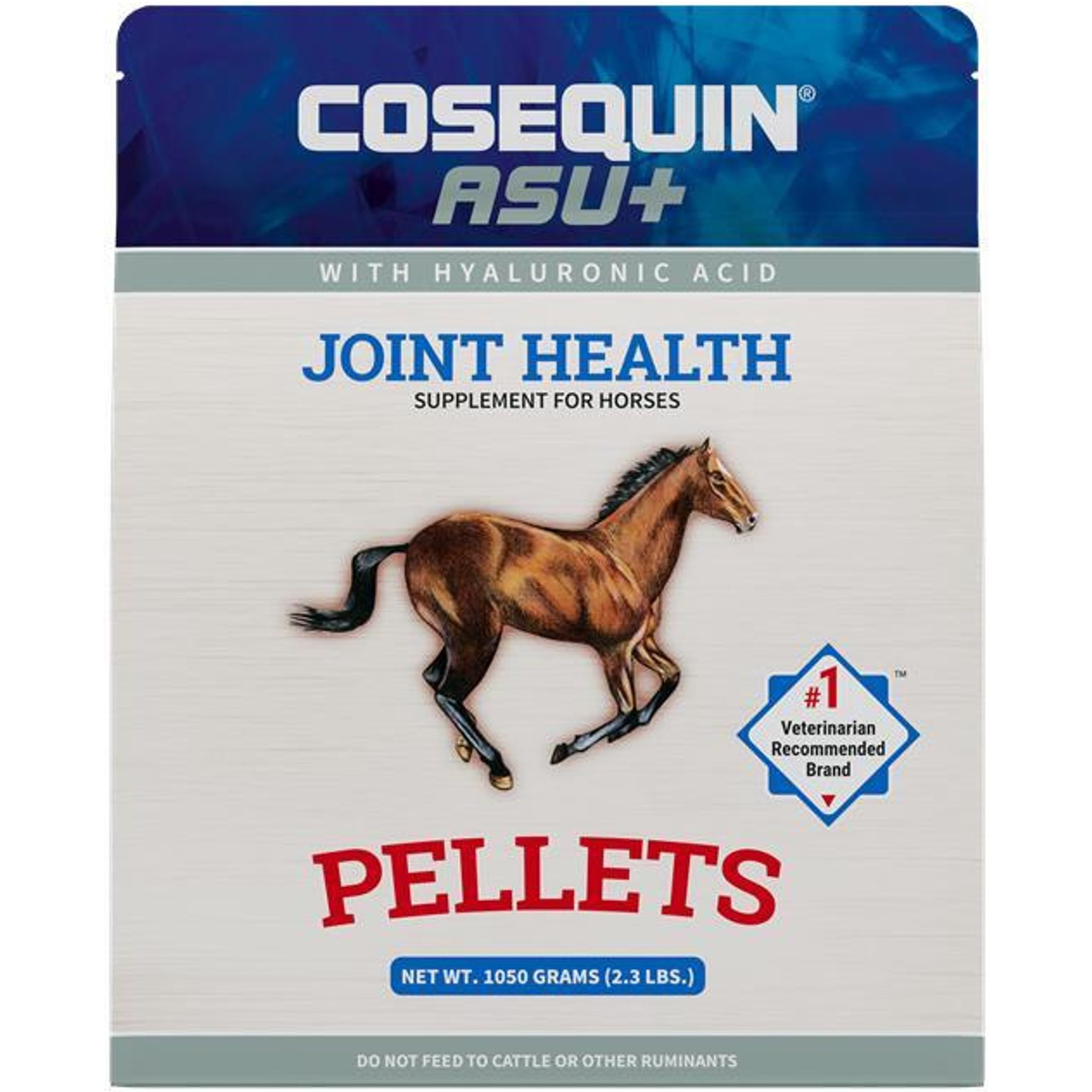 Nutramax Cosequin ASU Plus with Glucosamine, Chondroitin, MSM, ASU, ALA, & Hyaluronic Acid Pellets Joint Health Supplement for Horses, 2.3-lb