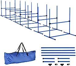 PawHut 8 Piece Starter Kit Dog Agility Course, Blue