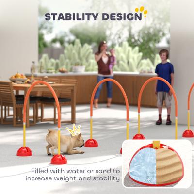 Show full view: PawHut 4 Piece Backyard Dog Agility Course, Orange slide 6 of 9