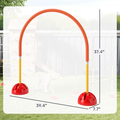 Show full view: PawHut 4 Piece Backyard Dog Agility Course, Orange slide 3 of 9