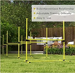 PawHut 4 Piece Starter Kit Dog Agility Course, Yellow slide 2 of 9