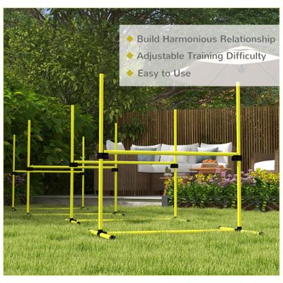 Show full view: PawHut 4 Piece Starter Kit Dog Agility Course, Yellow slide 7 of 9
