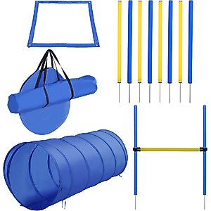 PawHut 4 Piece Backyard Dog Agility Training Course