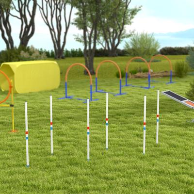 Show full view: PawHut Weave Poles Dog Agility Training Equipment slide 9 of 9