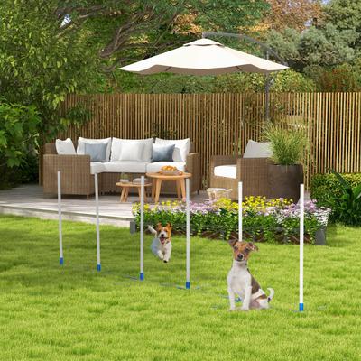 Show full view: PawHut Weave Poles Dog Agility Training Equipment slide 2 of 9