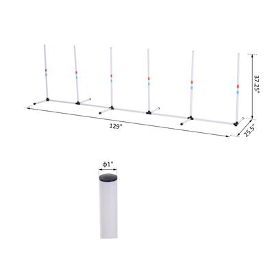 Show full view: PawHut Adjustable Weave Poles Dog Agility Training Obstacle Set slide 3 of 9