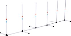PawHut Adjustable Weave Poles Dog Agility Training Obstacle Set
