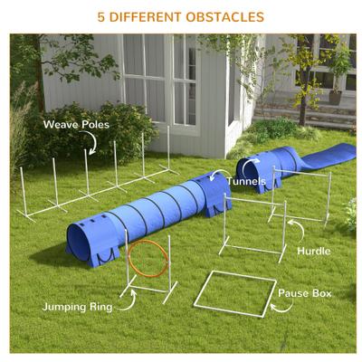 Show full view: PawHut 7 Piece Dog Agility Training Equipment Set slide 5 of 9
