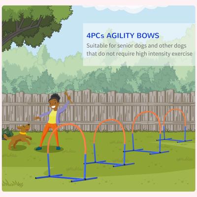 Show full view: PawHut Outdoor 4 Piece Dog Agility Training Course, Blue slide 6 of 9