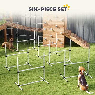 Show full view: PawHut 6 Piece Starter Kit Dog Agility Course, White slide 5 of 9