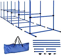 PawHut 6 Piece Starter Kit Dog Agility Course, Blue