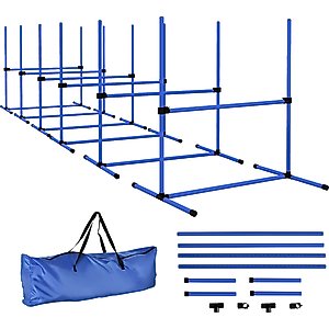 PawHut 6 Piece Starter Kit Dog Agility Course, Blue