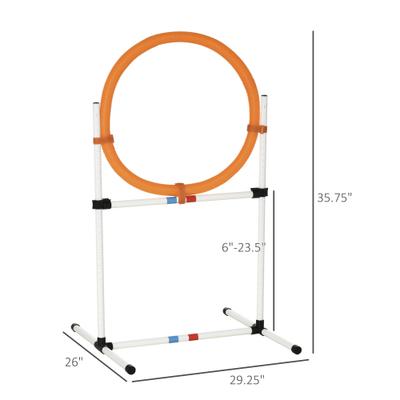Show full view: PawHut 2-in-1 Tire Jump Ring/Hurdle Bar Dog Obstacle Training Agility Equipment slide 3 of 9