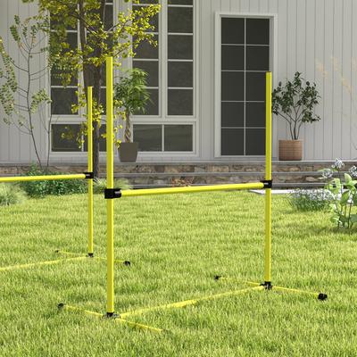 Show full view: PawHut 4 Piece Starter Kit Dog Agility Course, Yellow slide 9 of 9