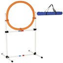 PawHut 2-in-1 Tire Jump Ring/Hurdle Bar Dog Obstacle Training Agility Equipment