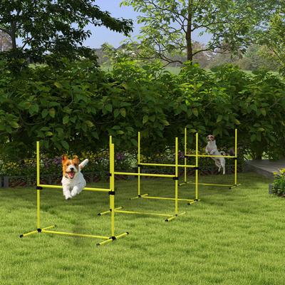 Show full view: PawHut 4 Piece Starter Kit Dog Agility Course, Yellow slide 2 of 9